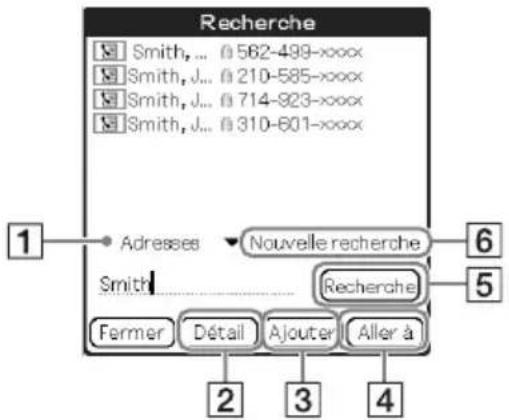 Recherche Smith, ... @ 562-499-xxxx Smith, J... @ 210-585-xxxx Smith, J... @ 714-923-xxxx Smith, J... @ 310-601-xxxx 1 Adresses Nouvelle recherche Smith Recherche 5 Fermer Détail Ajouter Aller à 2 3 4