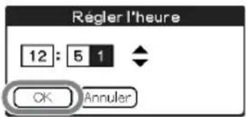 Régler l'heure 12 : 5 1 OK Annuler