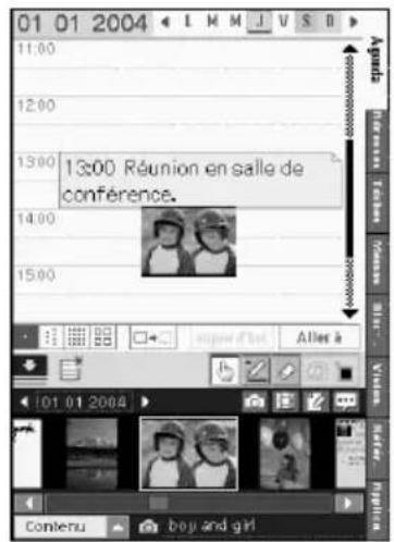 01 01 2004 L H M J V S D 11:00 12:00 13:00 13:00 Réunion en salle de conférence. 14:00 15:00 Agada Vienne Visa Sider Papillon Contenu boy and girl