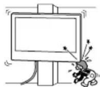 SONY SUWL845 - Non installare la staffa di montaggio a parete su un muro dove gli angoli o i lati del teilevisore sporgono alla superficie del muro stesso. - 1