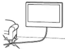SONY SUWL845 - AC guc kablosunun vya baiglanti kablosunun sikmasina izin vermeyin. - 1