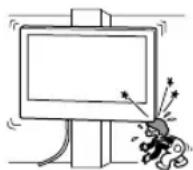 SONY SUWL845 - Nie montować uchwytu sciennego na powierzchniach, w przypadku których narozniki lub boki telewizora moglyby wystawać poza powierzchnie. - 1