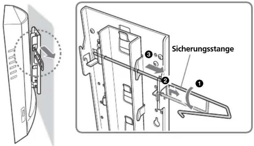 SONY SUW210 - Abnehmen des Fernsehgeräts von der Wandhalterung - 1