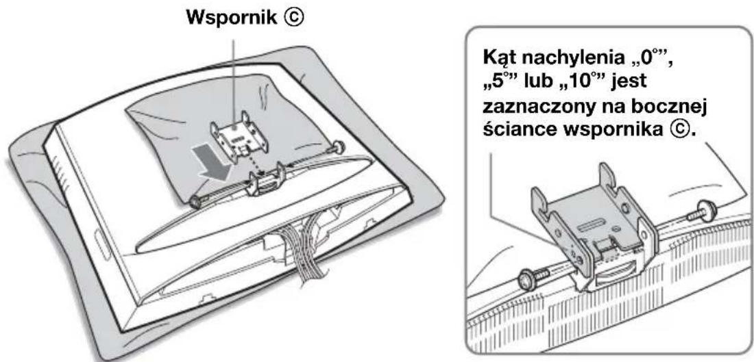 SONY SUW210 - Przykręć do wspornika Ⓑ wspornik Ⓒ pod żądanym kątem. - 1