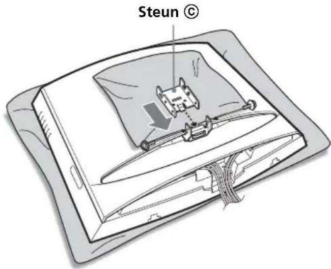 SONY SUW210 - Bevestig de steun Ⓒ met de gewenste hoek op steun Ⓑ. - 1