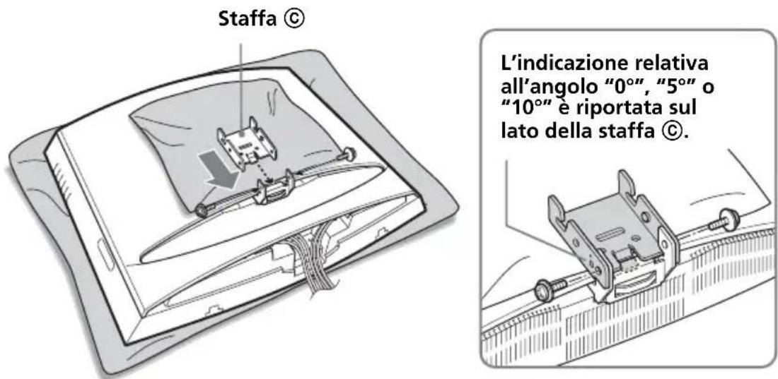 Staffa © L'indicazione relativa all'angolo "0°", "5°" o "10°" è riportata sul lato della staffa ©.