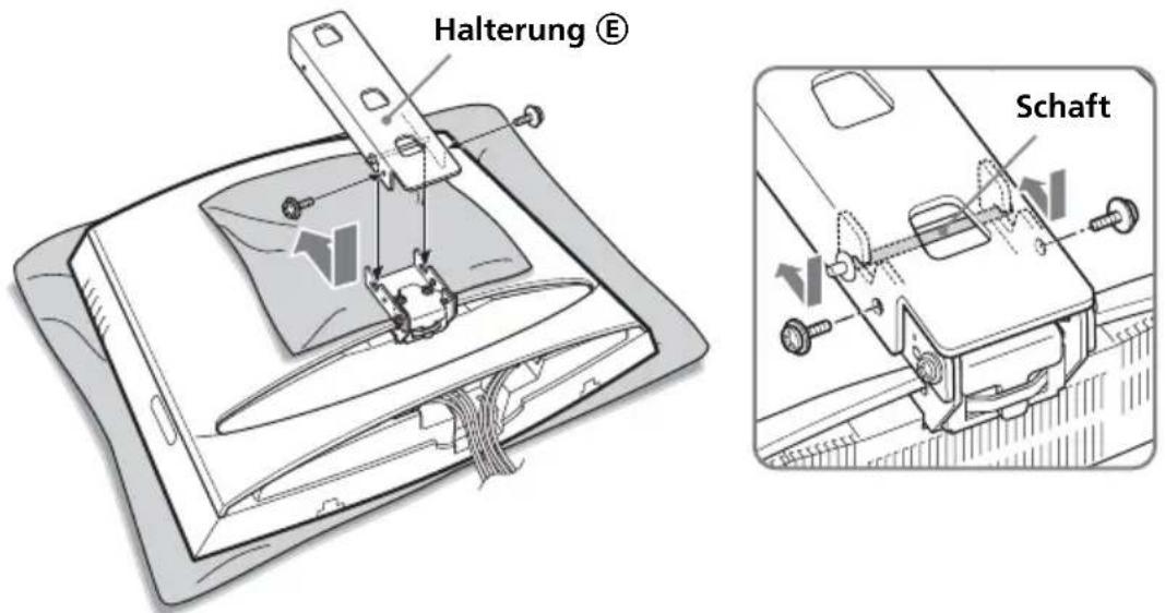 SONY SUW210 - Bringen Sie Halterung Ⓔ an Halterung Ⓒ an und befestigen Sie sie sicher mit zwei der mitgelieferten Schrauben. - 1