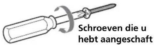 SONY SUW210 - Plaats vier van de schroeven die u hebt aangeschaft, op de plaatsen die u hebt gemarkeerd in stap 2 (pagina 4). - 1