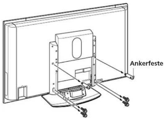 SONY SUPW3M - Fjern skruen som holder TV-apparatet til bordstativet. - 1