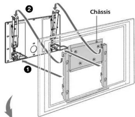 SONY SUPW3M - Installez le châssis (portant le téléviseur) sur la plaque. - 1