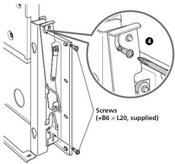 SONY SUPW3M - Install the Mounting Rack (with the TV) onto the Plate Unit. - 3
