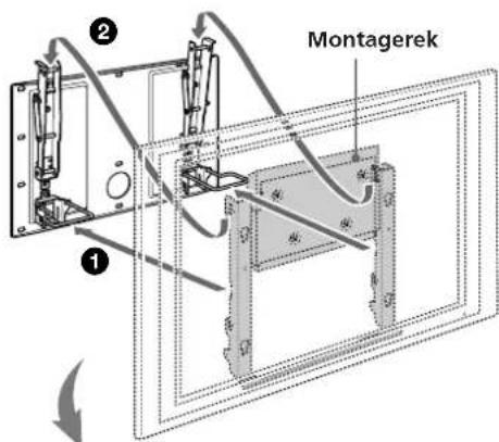 SONY SUPW3M - Installeer het montagerek (met de tv) op de plaat. - 1