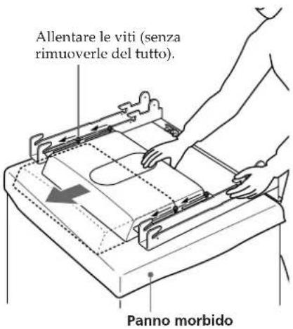 SONY SUPW3M - Cambiare la posizione dell'altoparlante woofer. - 1