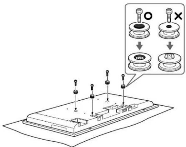 SONY SUPW3M - Fixez les quatre crochets fournis avec les quatre vis fournies (+PSW5 × L14). - 1