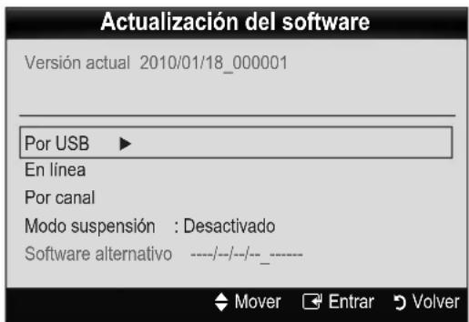 SAMSUNG LE40C750R2Z - Actualización del software - 1