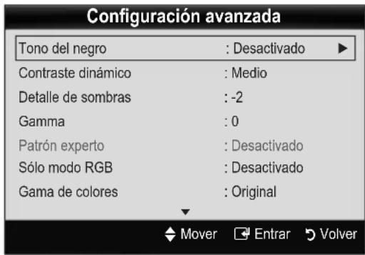 SAMSUNG LE40C750R2Z - Configuración avanzada - 1