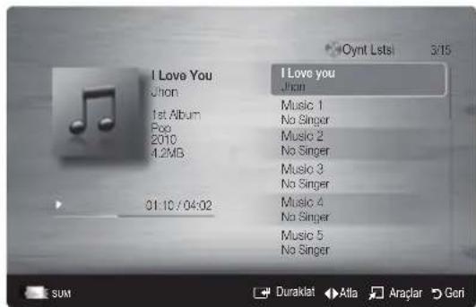 SAMSUNG LE40C750R2Z - Muzik Çalma - 1