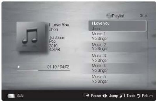SAMSUNG LE40C750R2Z - Playing Music - 1