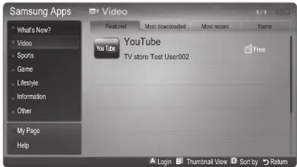 SAMSUNG LE40C750R2Z - Samsung Apps - 1