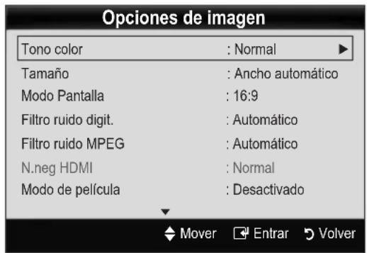 SAMSUNG LE40C750R2Z - Opiones deImagen - 1
