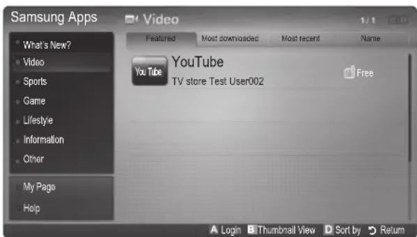 SAMSUNG LE40C750R2Z - Samsung Apps - 1