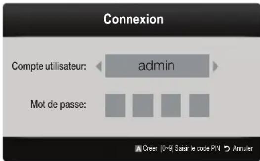 SAMSUNG LE40C750R2Z - Connexion au compte - 1
