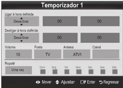 SAMSUNG LE40C750R2Z - Definção do temporizador - 1
