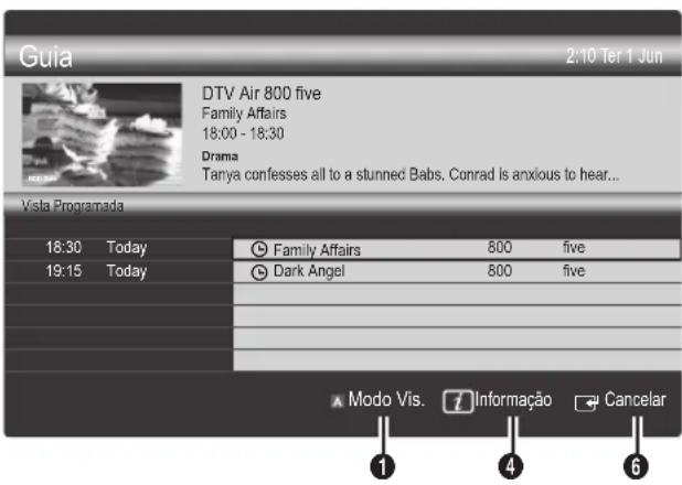 SAMSUNG LE40C750R2Z - Utilização da função Vista Programada - 1