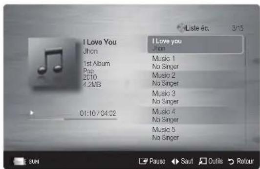 SAMSUNG LE40C750R2Z - Lecture de musique - 1