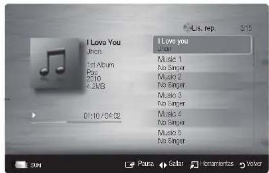 SAMSUNG LE40C750R2Z - Reproduccion de musica - 1