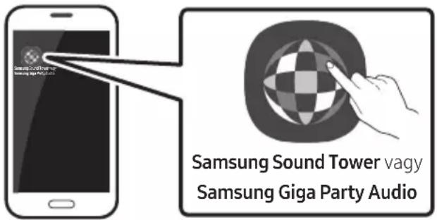 SAMSUNG MXT40 - Az Samsung Sound Tower (Giga Party Audio) alkalmazás elindítása - 1