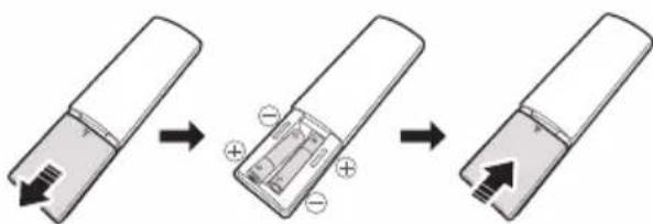 SAMSUNG MXT40 - Włkadanie baterii przyzed uzyciem urzadzenia zdalnégo sterowania (baterie AAA X 2) - 1