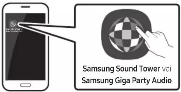 SAMSUNG MXT40 - Samsung Sound Tower (Giga Party Audio) lietotnes palaisana - 1
