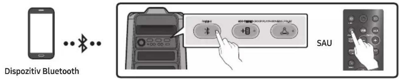 SAMSUNG MXT40 - Conectarea unui dispositiv mobil prin Bluetooth - 1