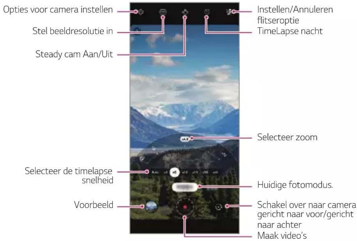 LG Wing - TimeLapse video's opnemen - 1