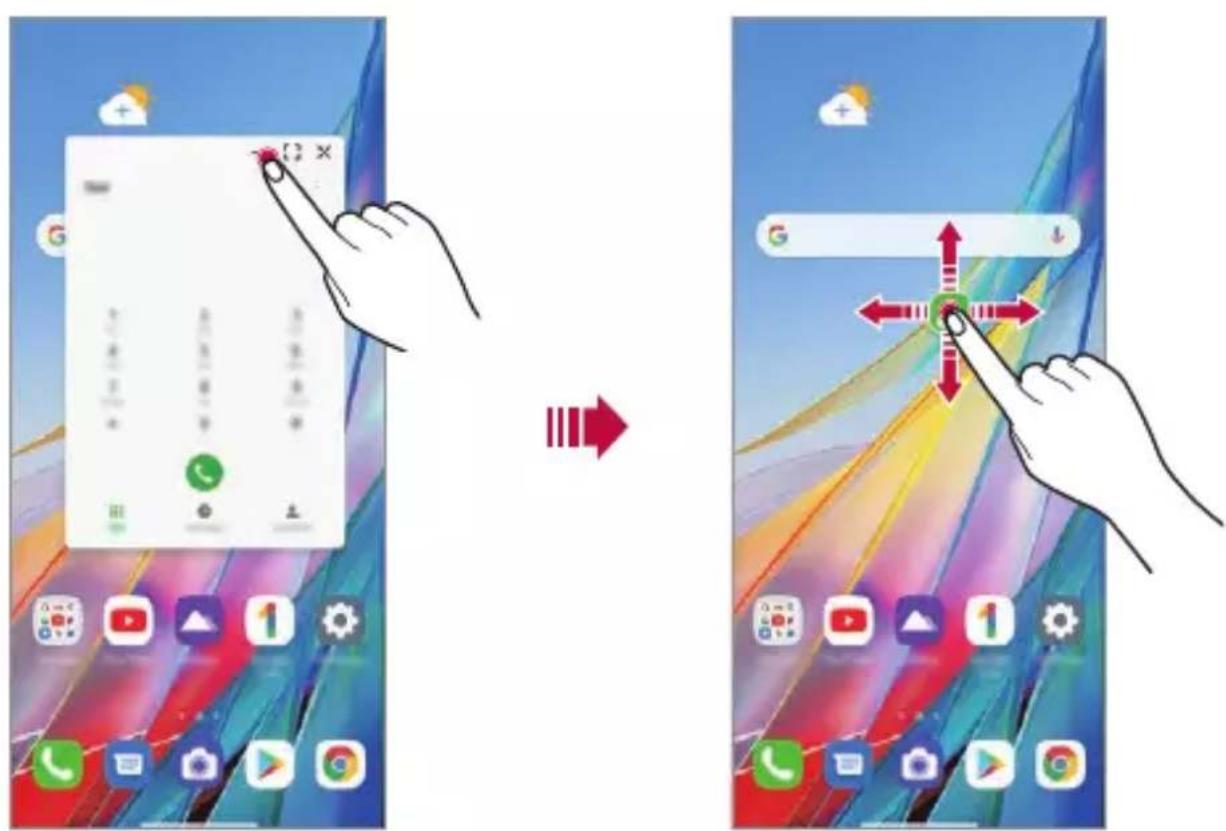 LG Wing - De map met apps gebruiken voor pop-upvensters - 1