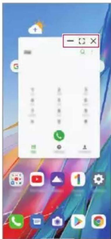 LG Wing - Using the pop-up window - 1