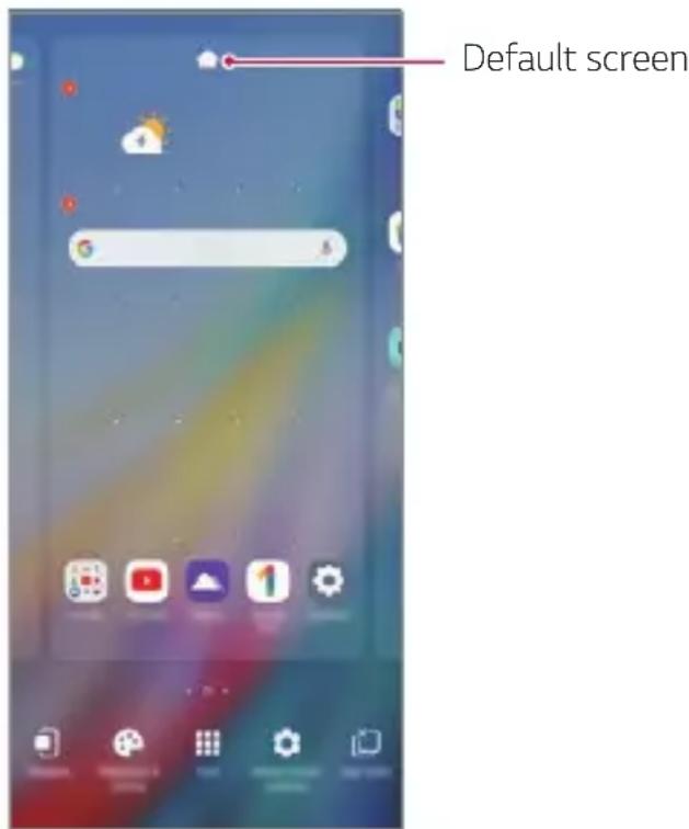 LG Wing - Editing the Home screen - 1