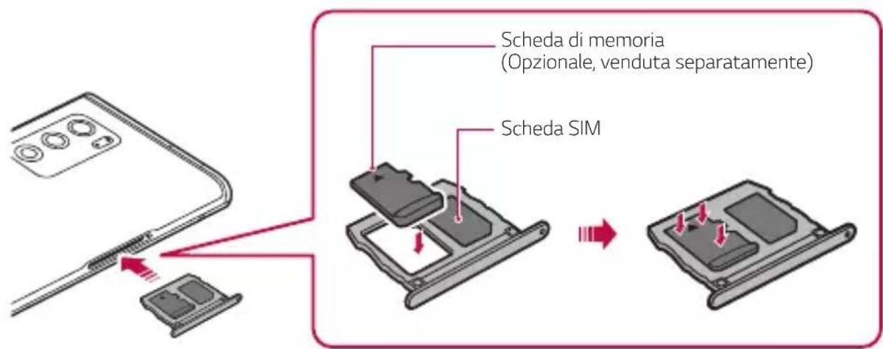 LG Wing - Inserimento della scheda di memoria - 1