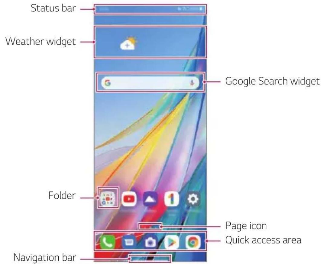 LG Wing - Home screen layout - 1