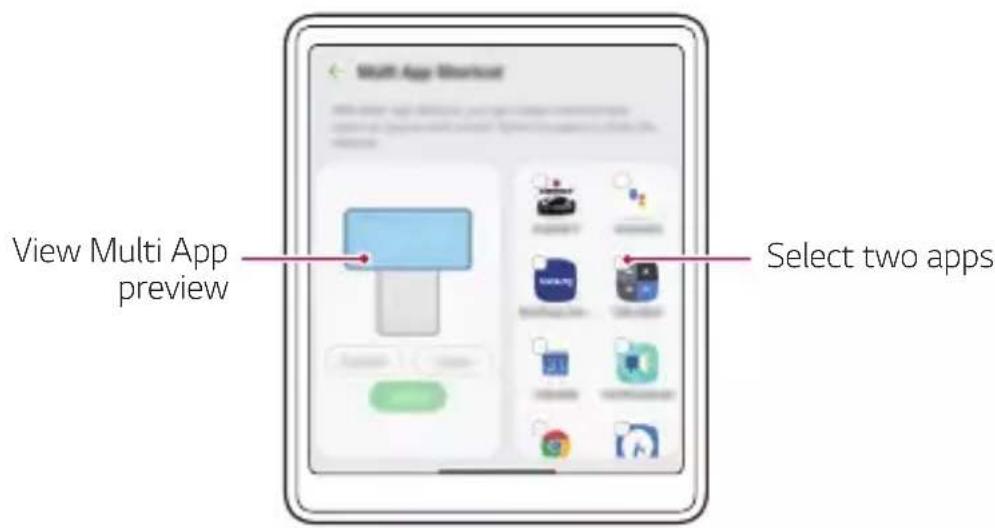 LG Wing - Using Multi App - 2