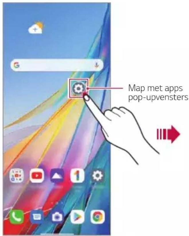 LG Wing - De map met apps gebruiken voor pop-upvensters - 3