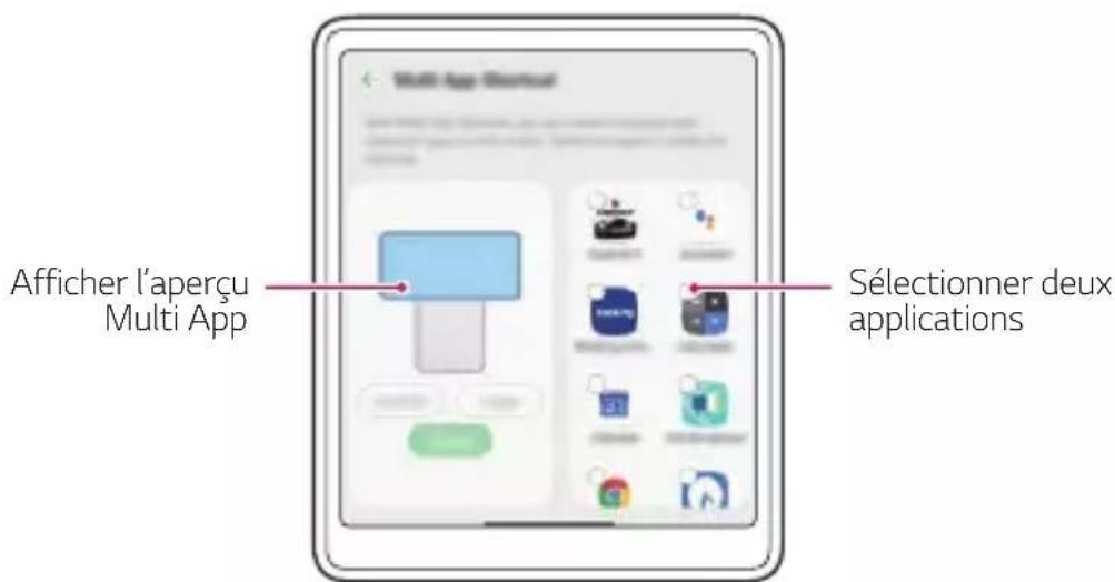 LG Wing - Utiliser multi app - 2