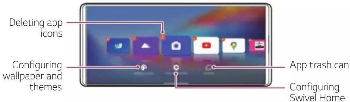 LG Wing - Configuring home screen - 1