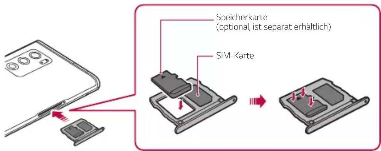 LG Wing - Speicherkarte einsetzen - 1