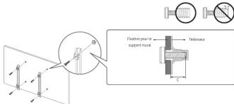 SAMSUNG HG55NT678UF - Spécifications de l'ensemble de fixation murale (VESA) - 1