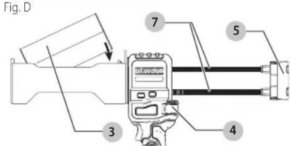 DEWALT DCE591B - como insertar un cartucho (Fig. D) - 1