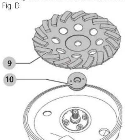 DEWALT DWE46172 - Mounting Dry Diamond Surface Cup Wheels (Fig. D) - 1