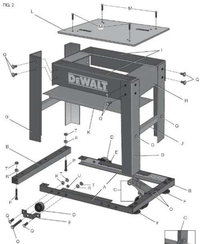 DEWALT DW7350 - ACCESORIOS DE MONTAJE INCLUIDOS: - 2