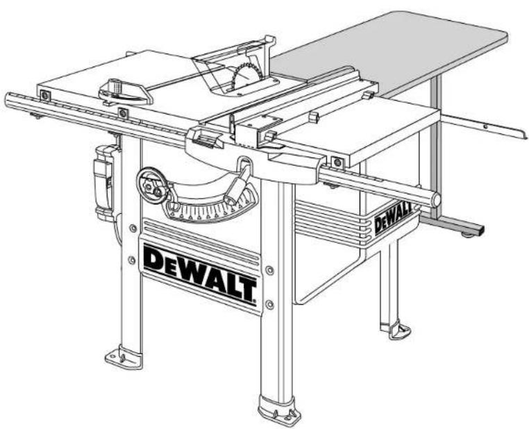 DEWALT DW7463 - Adjust the rear fence glide - 3